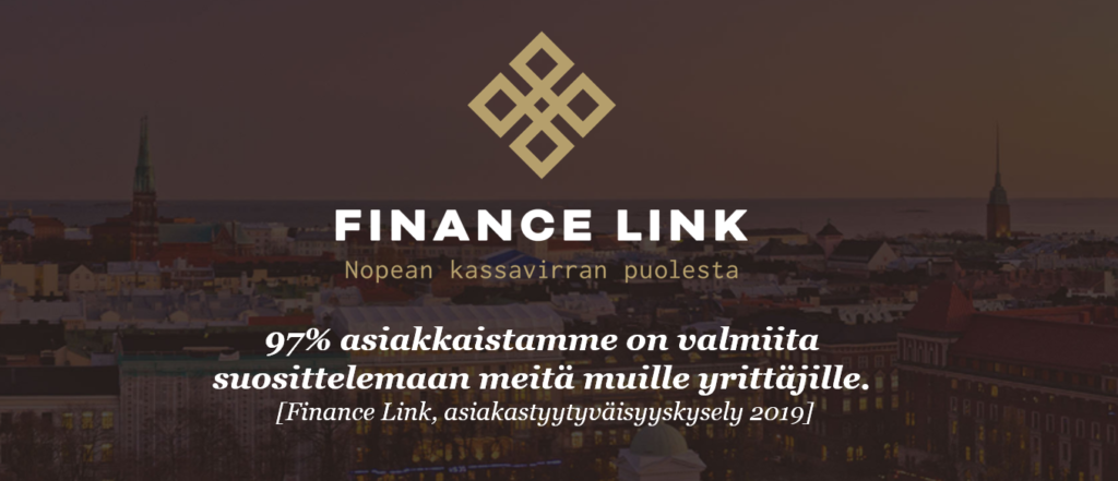 Finance Linkin asiakaskysely 2019: peräti 97% vastaajista suosittelisi Finance Linkiä myös muille yrityksille